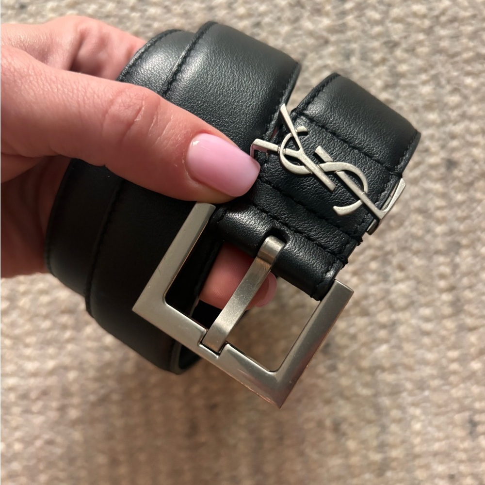 CASSANDRE BELT IN SMOOTH LEATHER BLACK 75 - Picture 7 of 9